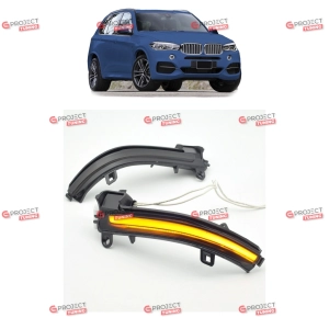 Zestaw kierunkowskazów lusterek do BMW X6 (F16, F86) 2014-2018 (czarne) LED Lightbar