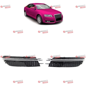 Ramki do halogenów do AUDI A6 C7 (4G) Sedan 2011-2015 przed liftingiem (chromowane) w stylu RS