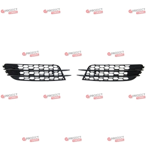 Ramki do halogenów do AUDI A6 C7 (4G) Avant 2012-2015 przed liftingiem (czarny połysk) w stylu RS