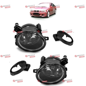 Światła przeciwmgielne do BMW 5 (E39) Touring 1995-2005 (przezroczyste / chromowane) HB4/Halogen do sportowego zderzaka