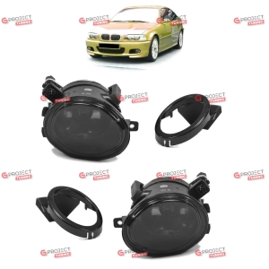 Światła przeciwmgielne do BMW 5 (E39) Touring 1995-2005 (czarne / przezroczyste) HB4/Halogen do sportowego zderzaka