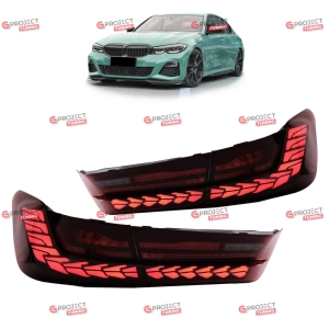Lampy tylne do BMW 3 (G20, G80) Sedan 2018 -  (czerwone) OLED w stylu GTS