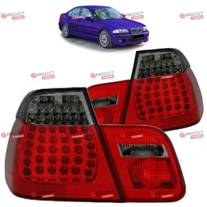 Lampy tylne do BMW 3 (E46) Sedan 1998-2001 przed liftingiem (czerwone / przyciemniane) LED