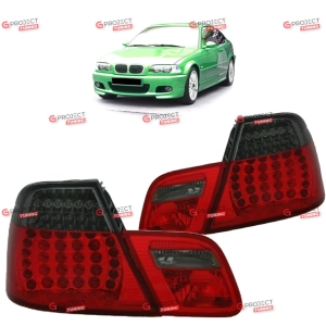 Lampy tylne do BMW 3 (E46) Coupe 1999-2003 przed liftingiem (czerwone / przyciemniane) LED