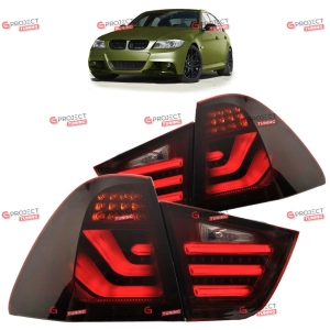 Lampy tylne do BMW 3 (E91) Touring 2008-2011 po liftingu (czerwone / przyciemniane) LED