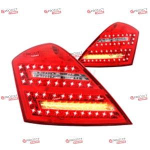 Lampy tylne do MERCEDES S-Class (W221) 2007-2010 (czerwone / przezroczyste) LED