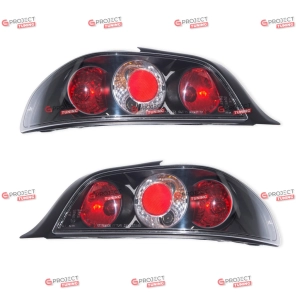 Lampy tylne do PEUGEOT 306 Kabriolet (7D, N3, N5) 1997-2000 (czarne / przezroczyste) Halogen JDM