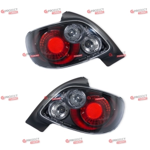 Lampy tylne do PEUGEOT 206 Hatchback (2A/C) 1998- (czarne) Halogen JDM