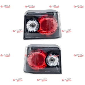 Lampy tylne do PEUGEOT 205 II (20A/C) 1990-1995 (czarne / przezroczyste) Halogen JDM
