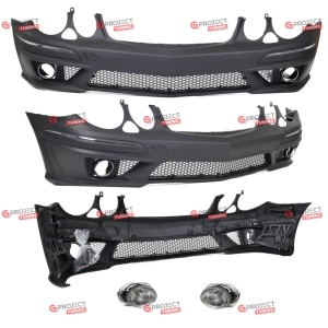 Bodykit zestaw zderzaków do MERCEDES E-Class (W211) Sedan 2006 - 2009 po liftingu w stylu AMG
