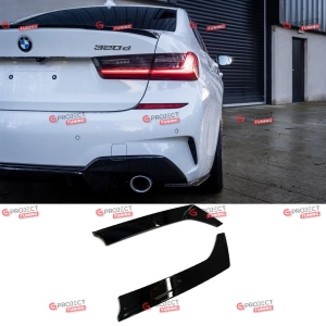 Splittery boczne zderzaka tylnego (czarny połysk) do BMW 3 (G21, G81) Touring 2019 -  przed liftingiem w stylu M pakiet