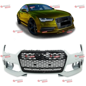 Zderzak przedni z grillem do AUDI A7 (4G) Sportback 2015 - 2017 po liftingu w stylu RS7