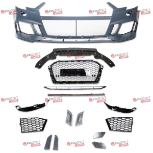 Zderzak przedni z grillem do AUDI A3 (8V) Sedan 2016 - 2019 po liftingu w stylu RS3