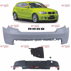 Zderzak tylny z dyfuzorem do BMW 1 (E87) Hatchback 2004 - 2011 w stylu M pakiet