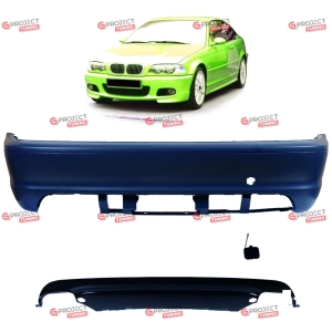 Zderzak tylny z dyfuzorem do BMW 3 (E46) Kabriolet 1999 - 2006 w stylu M pakiet