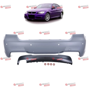 Zderzak tylny z dyfuzorem do BMW 3 (E90) Sedan 2005 - 2011 w stylu M pakiet