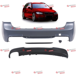 Zderzak tylny z dyfuzorem do BMW 3 (E91) Touring 2005 - 2011 w stylu M pakiet