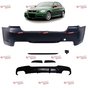 Zderzak tylny z dyfuzorem do BMW 3 (E90) Sedan 2005 - 2011 w stylu M pakiet