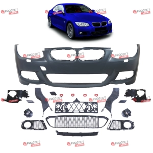 Zderzak przedni ze światłami przeciwmgielnymi do BMW 3 (E92) Coupe 2010 - 2013 po liftingu w stylu M pakiet