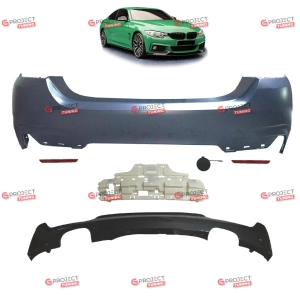Zderzak tylny z dyfuzorem do BMW 4 (F33, F83) Kabriolet 2013 - 2021 w stylu M pakiet