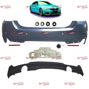 Zderzak tylny z dyfuzorem do BMW 4 (F32, F82) Coupe 2013 - 2021 w stylu M pakiet