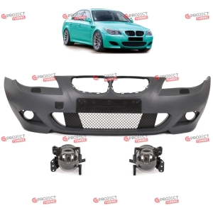 Zderzak przedni ze światłami przeciwmgielnymi do BMW 5 (E60) Sedan 2003 - 2010 w stylu M pakiet