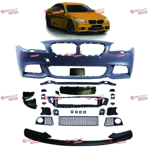 Zderzai przedni z dokładką i światłami przeciwmgielnymi do BMW 5 (F10) Sedan 2010 - 2013 przed liftingiem w stylu M pakiet