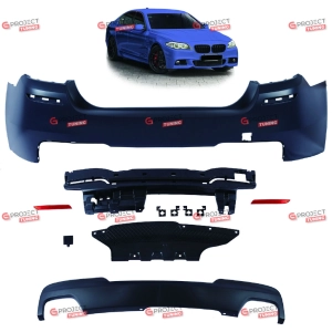 Zderzak tylny z dyfuzorem do BMW 5 (F10) Sedan 2010 - 2017 w stylu M pakiet