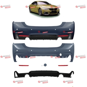 Zderzak tylny z dyfuzorem do BMW 4 (F32, F82) Coupe 2013 - 2021 w stylu M pakiet