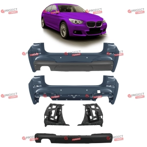 Zderzak tylny z dyfuzorem do BMW 5 (F07) Gran Turismo 2009 - 2013 przed liftingiem w stylu M pakiet