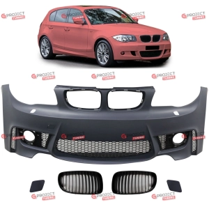 Zderzak przedni z grillem do BMW 1 (E87) Hatchback 2004 - 2011 w stylu M1