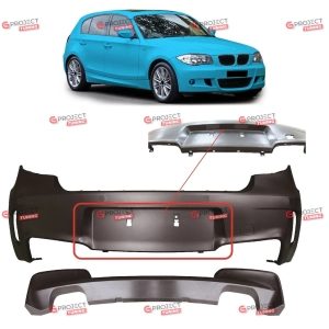 Zderzak tylny do BMW 1 (E81) Hatchback 2004 - 2011 w stylu M1