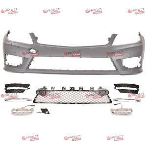 Zderzak przedni z DRL LED do MERCEDES C-Class (S204) Kombi 2007 - 2015 w stylu AMG
