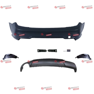 Zderzak tylny z dyfuzorem do MERCEDES C-Class (W204) Sedan 2007 - 2015 w stylu AMG