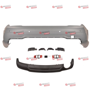 Zderzak tylny z dyfuzorem do MERCEDES C-Class (W204) Sedan 2007 - 2015 w stylu AMG