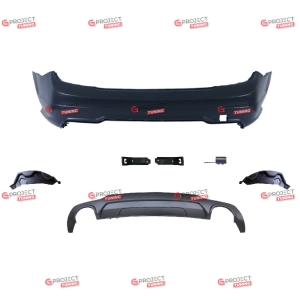 Zderzak tylny z dyfuzorem do MERCEDES C-Class (W204) Sedan 2007 - 2015 w stylu AMG