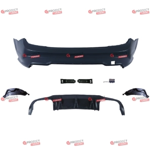 Zderzak tylny z dyfuzorem do MERCEDES C-Class (W204) Sedan 2007 - 2015 w stylu AMG C63