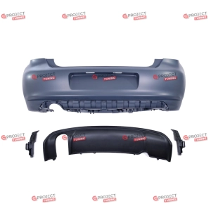 Zderzak tylny z dyfuzorem do VW POLO V (6R, 6C) 2009 - 2014 przed liftingiem w stylu R-Line