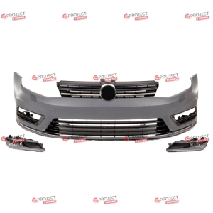 Zderzak przedni z grillem i światłami przeciwmgielnymi do VW GOLF VII 2012 - 2017 przed liftingiem w stylu R-Line