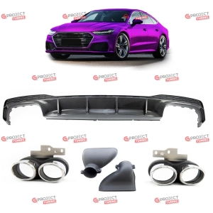 Dyfuzor tylny z końcówkami wydechu do AUDI A7 (4K) Sportback 2019 -  przed liftingiem w stylu S7