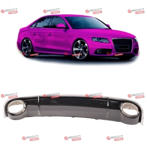 Dyfuzor tylny z końcówkami wydechu do AUDI A4 B8 (8K) Avant 2008 - 2011 przed liftingiem w stylu RS4