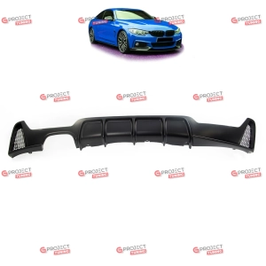Dyfuzor tylny do BMW 4 (F33, F83) Convertible 2013 -   (czarny mat) w stylu M pakiet