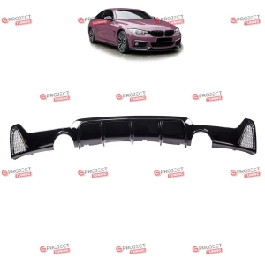 Dyfuzor tylny do BMW 4 (F33, F83) Kabriolet 2013 -   (czarny połysk) w stylu M pakiet