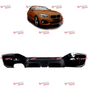 Dyfuzor tylny do BMW 1 (F20) Hatchback 2015 - 2019 po liftingu (czarny połysk) w stylu CS
