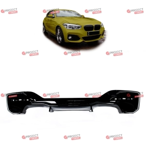 Dyfuzor tylny do BMW 1 (F20) Hatchback 2015 - 2019 po liftingu (czarny połysk) w stylu Competition