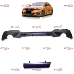 Dyfuzor tylny do BMW 3 (G20, G80) Sedan 2018 -   (czarny mat) w stylu Competition