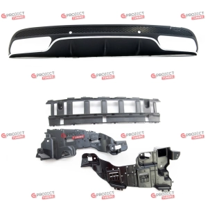 Dyfuzor tylny do MERCEDES C-Class (S205) T-Model 2014 -   (srebrny) w stylu C63