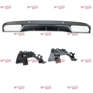 Dyfuzor tylny do MERCEDES C-Class (W205) Sedan 2013 -   (srebrny) w stylu C63