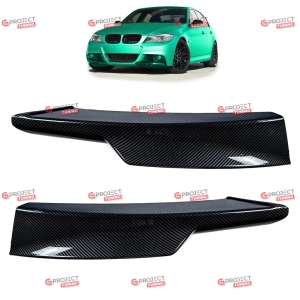 Dokładka przedniego zderzaka do BMW 3 (E90) Sedan 2008 - 2011 po liftingu (wzór włókna węglowego) w stylu M pakiet