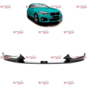Dokładka przedniego zderzaka do BMW 1 (F21) Hatchback 2015 - 2019 po liftingu (czarny połysk) w stylu M pakiet